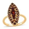 Mozambique Garnet Elongated Ring In Vermeil Yellow Gold Over Sterling Silver 1.65 Ctw 2 Mozambique Garnet Elongated Ring In Vermeil Yellow Gold Over Sterling Silver 1.65 Ctw -Jewelry store 7319604