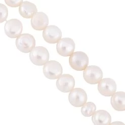 White Freshwater Pearl Bracelet In Silvertone (7.50 In) -Jewelry store 7320209 2
