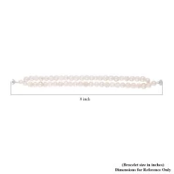 White Freshwater Pearl Bracelet In Silvertone (7.50 In) -Jewelry store 7320209 3