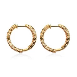 Premium Viceroy Spessartine Garnet Inside Out Hoop Earrings In Vermeil Yellow Gold Over Sterling Silver 5.50 Ctw -Jewelry store 7320542 3