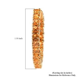 Premium Viceroy Spessartine Garnet Inside Out Hoop Earrings In Vermeil Yellow Gold Over Sterling Silver 5.50 Ctw -Jewelry store 7320542 4