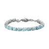 Larimar Tennis Bracelet In Platinum Over Sterling Silver (6.50 In) 17.10 Ctw -Jewelry store 7322242