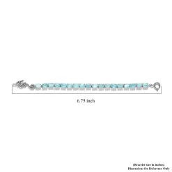 Larimar Tennis Bracelet In Platinum Over Sterling Silver (6.50 In) 17.10 Ctw 11 Larimar Tennis Bracelet In Platinum Over Sterling Silver (6.50 In) 17.10 Ctw -Jewelry store 7322242 4