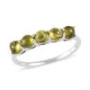 Premium Italian Natural Vesuvianite 5 Stone Ring In Platinum Over Sterling Silver 1.75 Ctw -Jewelry store 7322848