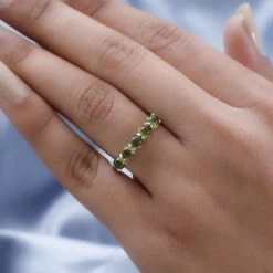 Premium Italian Natural Vesuvianite 5 Stone Ring In Platinum Over Sterling Silver 1.75 Ctw -Jewelry store 7322848 2