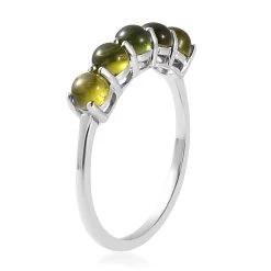 Premium Italian Natural Vesuvianite 5 Stone Ring In Platinum Over Sterling Silver 1.75 Ctw -Jewelry store 7322848 3