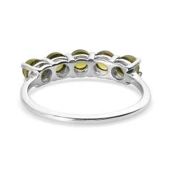Premium Italian Natural Vesuvianite 5 Stone Ring In Platinum Over Sterling Silver 1.75 Ctw -Jewelry store 7322848 4