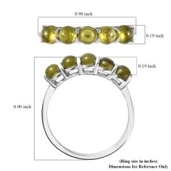 Premium Italian Natural Vesuvianite 5 Stone Ring In Platinum Over Sterling Silver 1.75 Ctw -Jewelry store 7322848 5