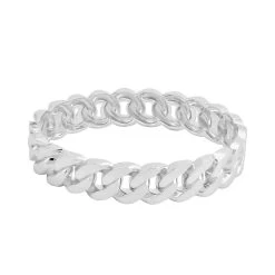 Austrian Crystal Curb Chain Bangle Bracelet In Silvertone (6.75 In) 14 Austrian Crystal Curb Chain Bangle Bracelet In Silvertone (6.75 In) -Jewelry store 7322879 5