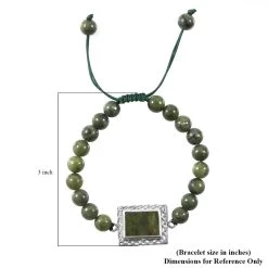 Connemara Marble Bracelet In Platinum Over Sterling Silver (7.25 In) 87.00 Ctw -Jewelry store 7326602 3