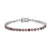 Multi-Tourmaline Tennis Bracelet In Platinum Over Sterling Silver (7.25 In) 8.50 Ctw -Jewelry store 7326734