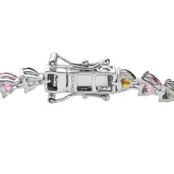 Multi-Tourmaline Tennis Bracelet In Platinum Over Sterling Silver (7.25 In) 8.50 Ctw 10 Multi-Tourmaline Tennis Bracelet In Platinum Over Sterling Silver (7.25 In) 8.50 Ctw -Jewelry store 7326734 3