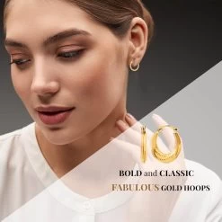 Ankur Treasure Chest 14K Yellow Gold Earrings, Gold Hoops, Birthday Gifts For Her 0.70 Grams -Jewelry store 7328003 3