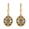 AAA Montezuma Prasiolite And Multi Gemstone Lever Back Earrings In Vermeil Yellow Gold Over Sterling Silver 4.10 Ctw -Jewelry store 7329565