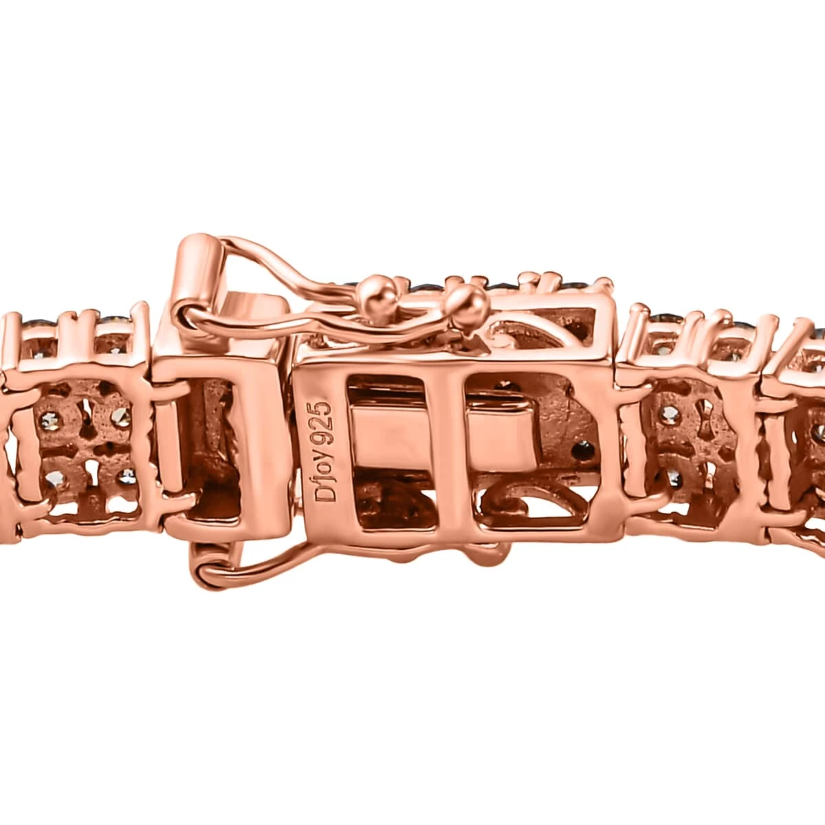 Natural Champagne Diamond Cluster Bracelet In Vermeil Rose Gold Over Sterling Silver (7.25 In) 17.80 Grams 9.00 Ctw 6 Natural Champagne Diamond Cluster Bracelet In Vermeil Rose Gold Over Sterling Silver (7.25 In) 17.80 Grams 9.00 Ctw - Image 4