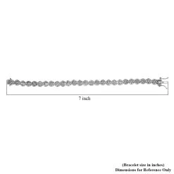 Diamond Bracelet In Platinum Over Sterling Silver (6.50 In) 1.00 Ctw -Jewelry store 7338608 4