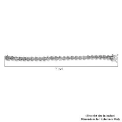 Diamond Bracelet In Platinum Over Sterling Silver (6.50 In) 1.00 Ctw -Jewelry store 7338608 5