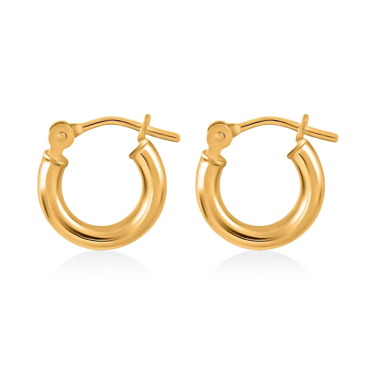 10K Yellow Gold Hoop Earrings, Gold Hoops, Gold Earrings, Gold Jewelry For Her, Hinged Hoop Earrings, Birthday Gift For Her 9 10K Yellow Gold Hoop Earrings, Gold Hoops, Gold Earrings, Gold Jewelry For Her, Hinged Hoop Earrings, Birthday Gift For Her - Image 7