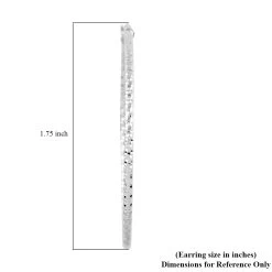 14K White Gold Diamond-Cut Hoop Earrings 2.30 Grams -Jewelry store 7341391 3