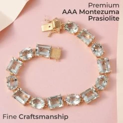 AAA Montezuma Prasiolite Bracelet In Vermeil YG Over Sterling Silver (7.25 In) (12.15 G) 41.00 Ctw 8 AAA Montezuma Prasiolite Bracelet In Vermeil YG Over Sterling Silver (7.25 In) (12.15 G) 41.00 Ctw -Jewelry store 7343632 1