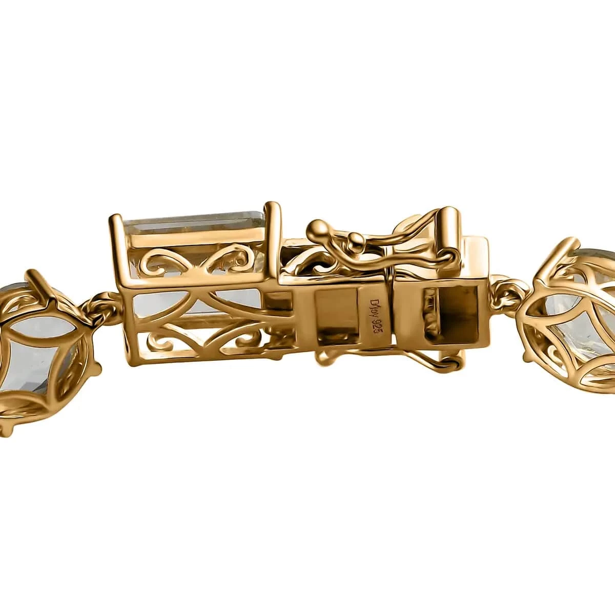 AAA Montezuma Prasiolite Bracelet In Vermeil YG Over Sterling Silver (7.25 In) (12.15 G) 41.00 Ctw 7 AAA Montezuma Prasiolite Bracelet In Vermeil YG Over Sterling Silver (7.25 In) (12.15 G) 41.00 Ctw - Image 5