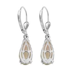 AAA Montezuma Prasiolite Earrings In Platinum Over Sterling Silver, Solitaire Earrings, Dangle Drop Earrings 5.40 Ctw -Jewelry store 7344024 3