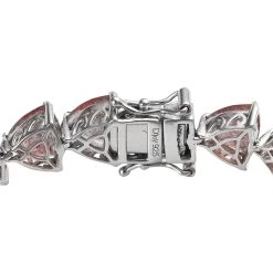 Natural Tanzanian Natronite Tennis Bracelet In Platinum Over Sterling Silver (6.50 In) 9.50 Grams 31.15 Ctw -Jewelry store 7344245 3