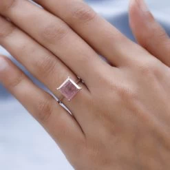 Tanzanian Natronite Solitaire Ring In Platinum Over Sterling Silver 3.25 Ctw -Jewelry store 7344491 2