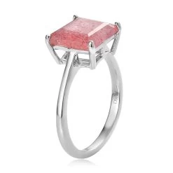 Tanzanian Natronite Solitaire Ring In Platinum Over Sterling Silver 3.25 Ctw -Jewelry store 7344491 3