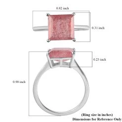 Tanzanian Natronite Solitaire Ring In Platinum Over Sterling Silver 3.25 Ctw -Jewelry store 7344491 5