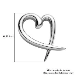 Platinum Over Sterling Silver Heart Earrings (2 G) 11 Platinum Over Sterling Silver Heart Earrings (2 G) -Jewelry store 7344860 4