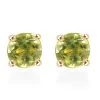 Luxoro 10K Yellow Gold AAA Capelinha Sphene Solitaire Stud Earrings 1.15 Ctw