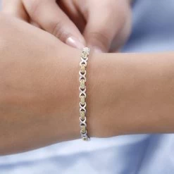 Natural Yellow Diamond Infinity Bracelet In Rhodium And Platinum Over Sterling Silver (7.25 In) 0.25 Ctw -Jewelry store 7361644 2