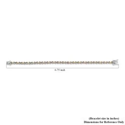 Natural Yellow Diamond Infinity Bracelet In Rhodium And Platinum Over Sterling Silver (7.25 In) 0.25 Ctw -Jewelry store 7361644 4