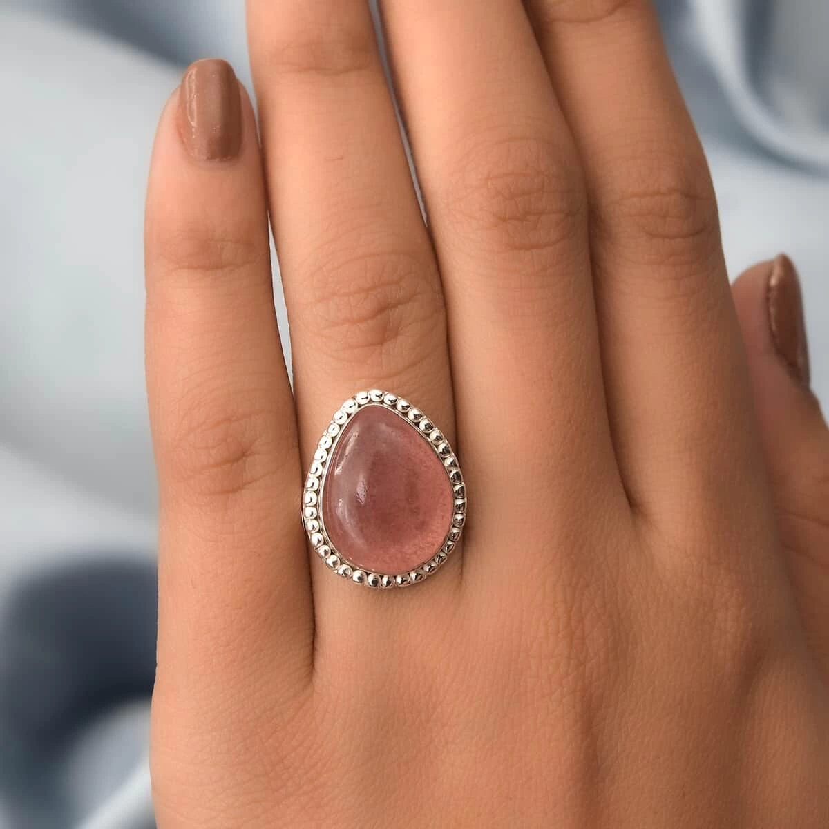 Artisan Crafted Tanzanian Natronite Solitaire Ring In Sterling Silver 9.00 Ctw 5 Artisan Crafted Tanzanian Natronite Solitaire Ring In Sterling Silver 9.00 Ctw - Image 3