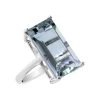 AAA Montezuma Prasiolite Solitaire Ring In Platinum Over Sterling Silver 8.50 Ctw -Jewelry store 7362770