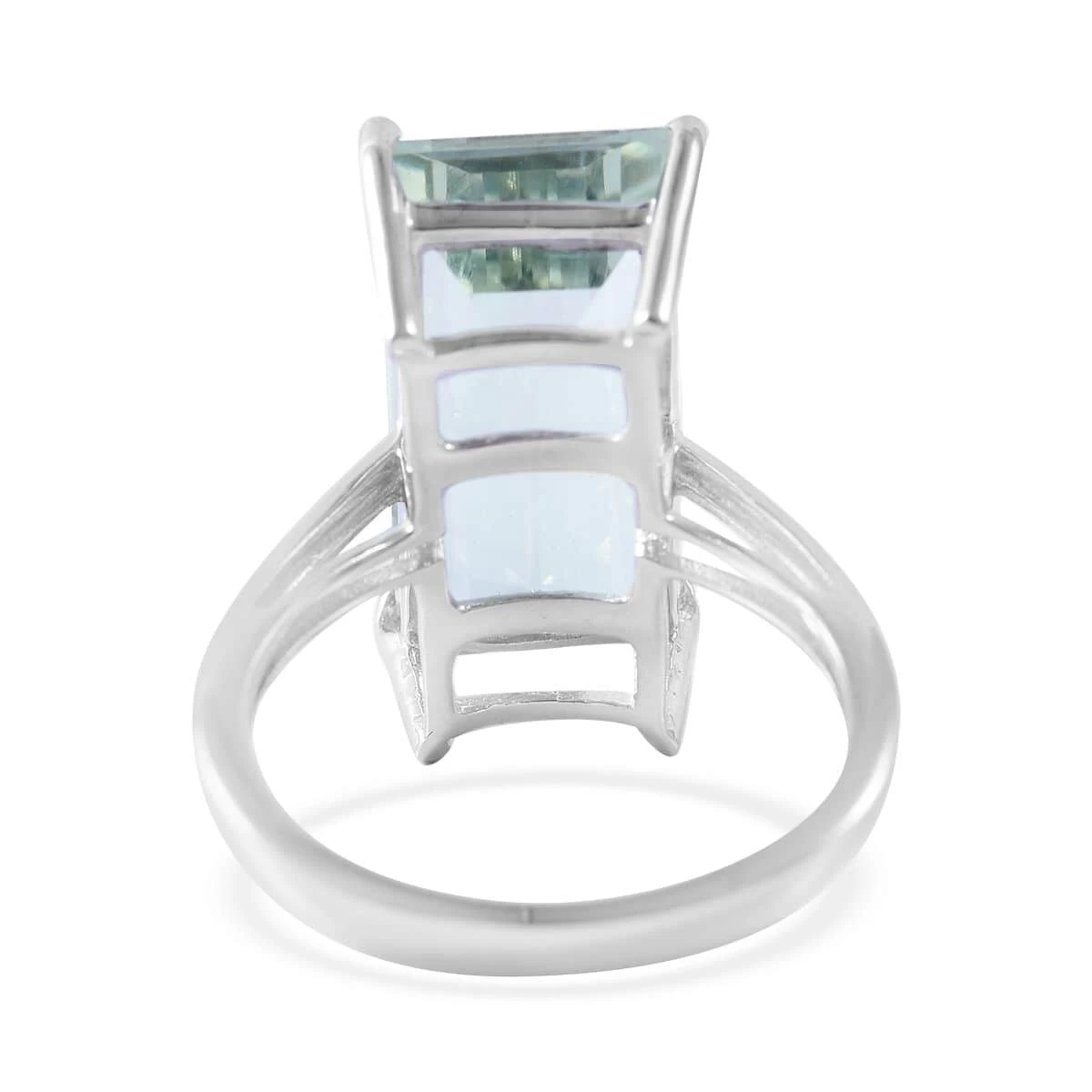 AAA Montezuma Prasiolite Solitaire Ring In Platinum Over Sterling Silver 8.50 Ctw 6 AAA Montezuma Prasiolite Solitaire Ring In Platinum Over Sterling Silver 8.50 Ctw - Image 4
