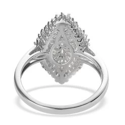 Diamond Sparkle Ring In Platinum Over Sterling Silver 1.00 Ctw -Jewelry store 7364331 4