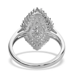 Diamond Sparkle Ring In Platinum Over Sterling Silver 1.00 Ctw -Jewelry store 7364331 6