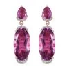 African Lilac Quartz (Triplet) And White Zircon Dangling Earrings In Vermeil Rose Gold Over Sterling Silver 15.90 Ctw 2 African Lilac Quartz (Triplet) And White Zircon Dangling Earrings In Vermeil Rose Gold Over Sterling Silver 15.90 Ctw -Jewelry store 7364438
