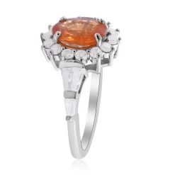 Viceroy Spessartine Garnet And Moissanite Sunburst Ring In Platinum Over Sterling Silver 3.50 Ctw 9 Viceroy Spessartine Garnet And Moissanite Sunburst Ring In Platinum Over Sterling Silver 3.50 Ctw -Jewelry store 7368117 2