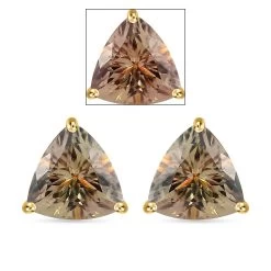 Iliana AAA Turkizite Earrings In 18K Yellow Gold, Gold Solitaire Studs, Gold Jewelry Gifts 2.70 Ctw