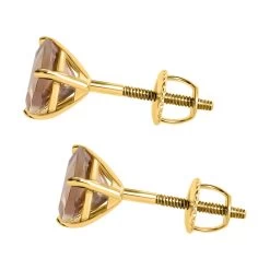 Iliana AAA Turkizite Earrings In 18K Yellow Gold, Gold Solitaire Studs, Gold Jewelry Gifts 2.70 Ctw -Jewelry store 7369853 3