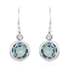 Bali Legacy Sky Blue Topaz Earrings In Sterling Silver 0.60 Ctw