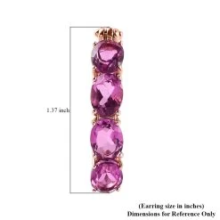 African Lilac Quartz Hoop Earrings In ION Plated RG Stainless Steel 11.00 Ctw , Tarnish-Free, Waterproof, Sweat Proof Jewelry -Jewelry store 7371611 4