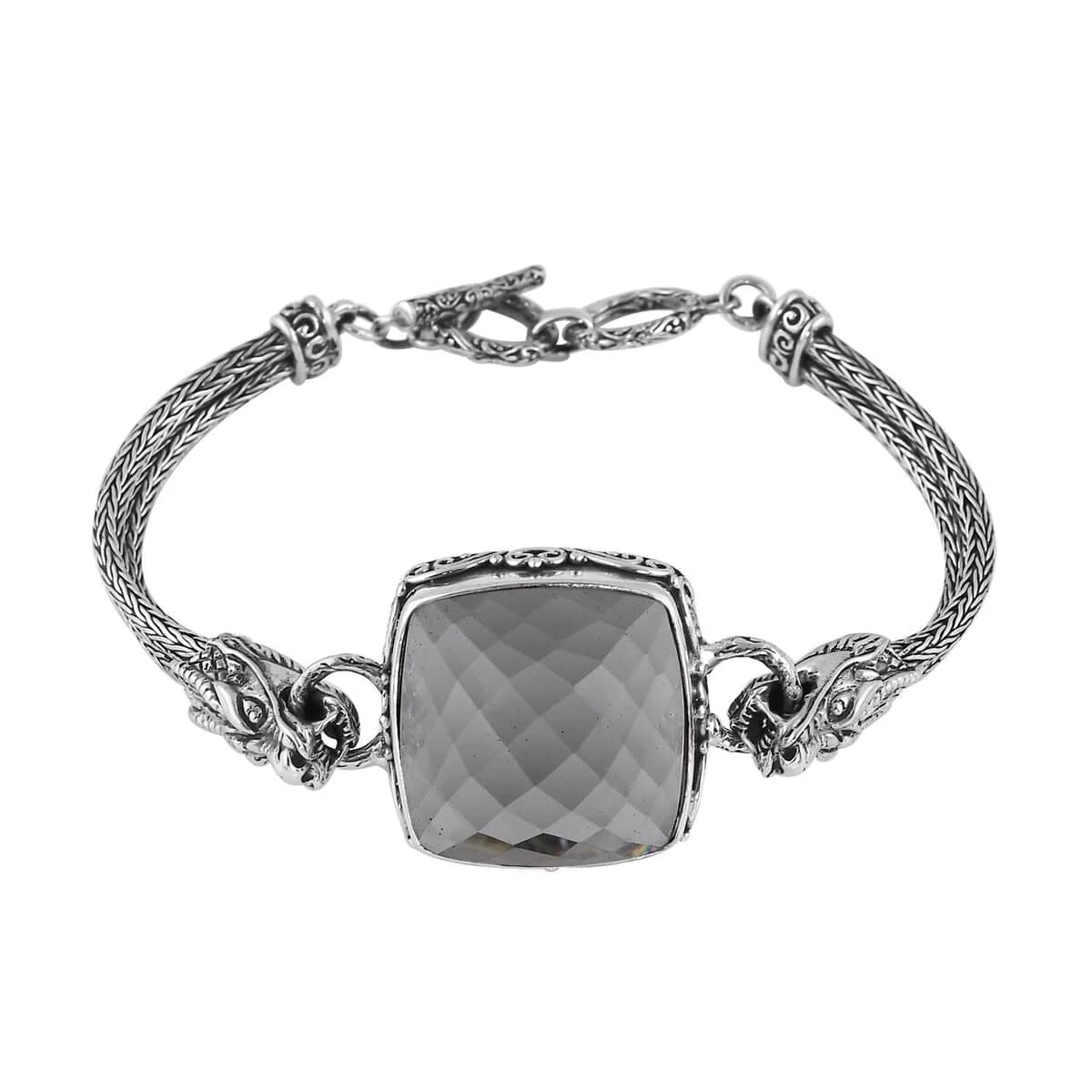 Bali Legacy Montezuma Prasiolite Dragon Bracelet In Sterling Silver (7.50 In) 50.00 Ctw 3 Bali Legacy Montezuma Prasiolite Dragon Bracelet In Sterling Silver (7.50 In) 50.00 Ctw