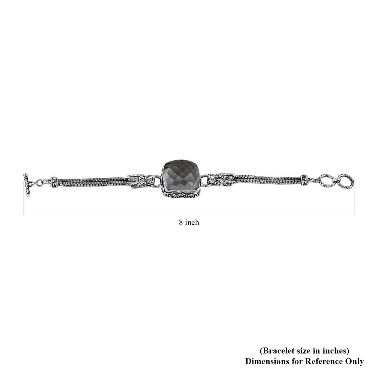 Bali Legacy Montezuma Prasiolite Dragon Bracelet In Sterling Silver (7.50 In) 50.00 Ctw 4 Bali Legacy Montezuma Prasiolite Dragon Bracelet In Sterling Silver (7.50 In) 50.00 Ctw - Image 2