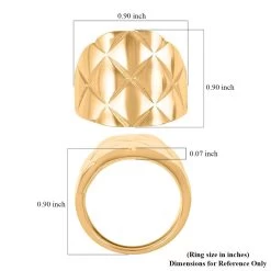 Maestro Gold Collection Canestrina Italian 10K Yellow Gold Checkered Concave Ring 2.90 Grams 11 Maestro Gold Collection Canestrina Italian 10K Yellow Gold Checkered Concave Ring 2.90 Grams -Jewelry store 7372955 4