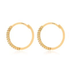 14K Yellow Gold Simulated Diamond Endless Hoop Earrings 0.25 Ctw -Jewelry store 7373292 3
