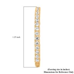 14K Yellow Gold Simulated Diamond Endless Hoop Earrings 0.25 Ctw -Jewelry store 7373292 4